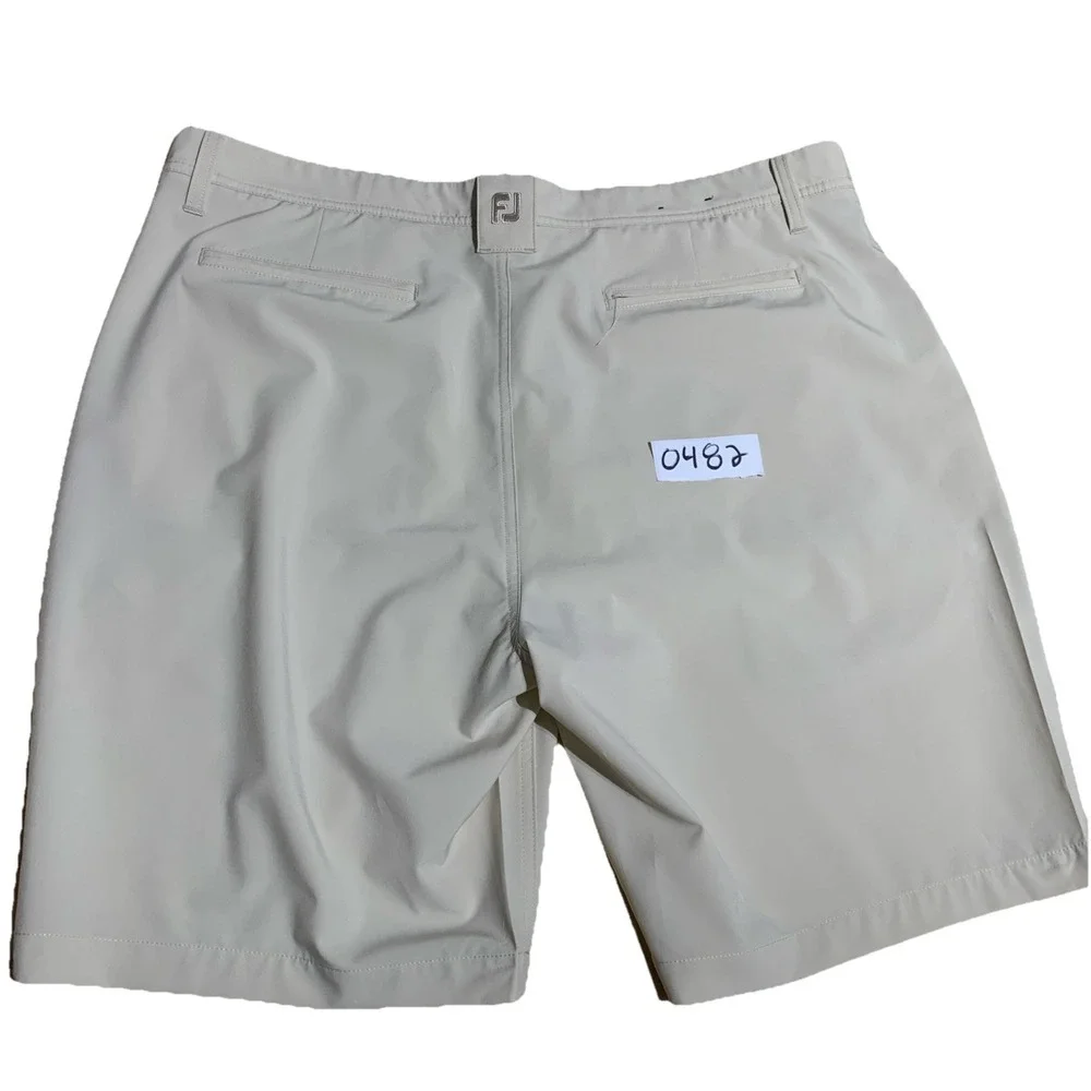 FootJoy FJ Mens‎ Casual Golf Shorts Size 38 Pockets Flat Front Stretch Beige